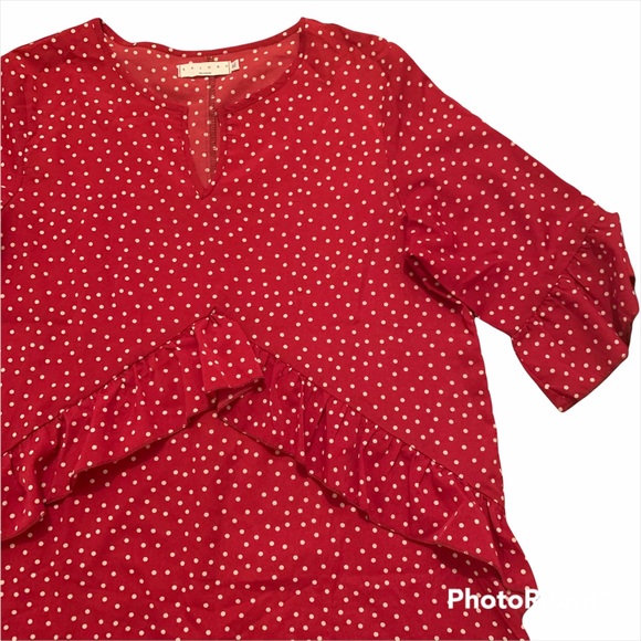 ❌SOLD❌Retro Polka Dotted & Ruffled Dress - Picture 2 of 10